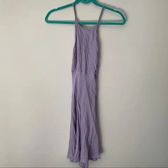 Zara Dress size small light purple open back mini slip dress - Picture 3 of 8
